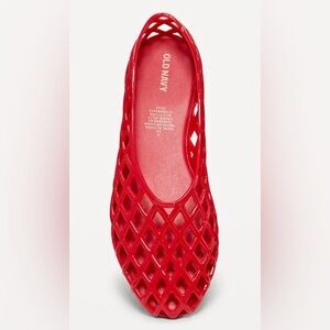 Old Navy Jelly Lattice Ballet Flats red ♥️